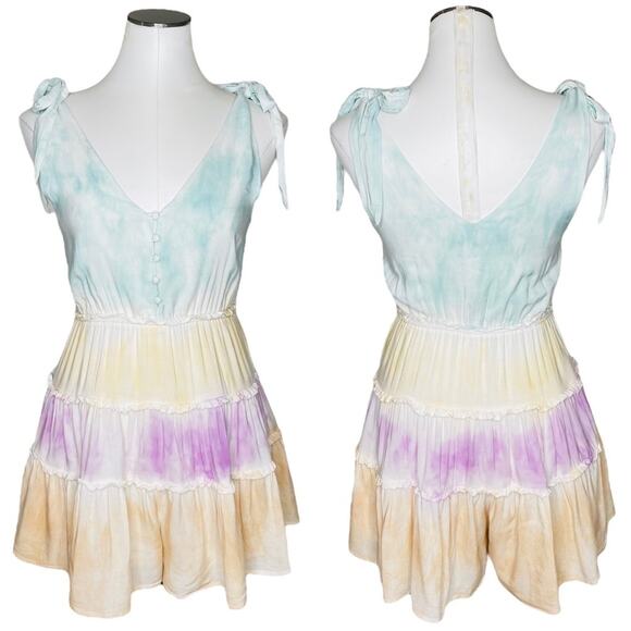 Storia Tie Dye Tiered Romper - Picture 2 of 11